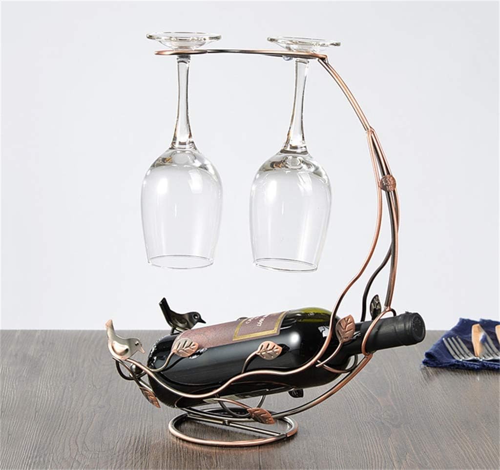 Free Standing Wine Rack Goblet Holder Wine Bottle Holder Countertop Display Stand Rack