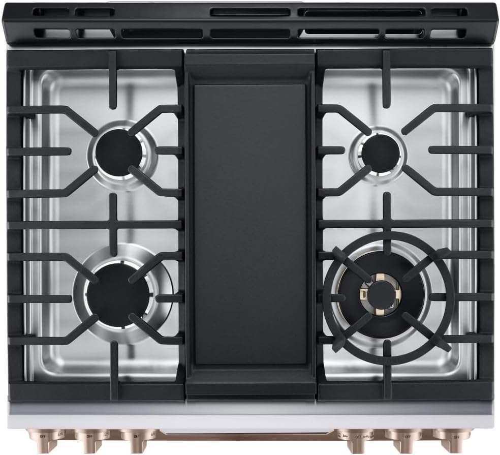 LG LSGS6338N 30-Inch Slide-In Smart Gas Range with InstaView, Air Fry & ThinQ Technology – PrintProof Stainless Steel