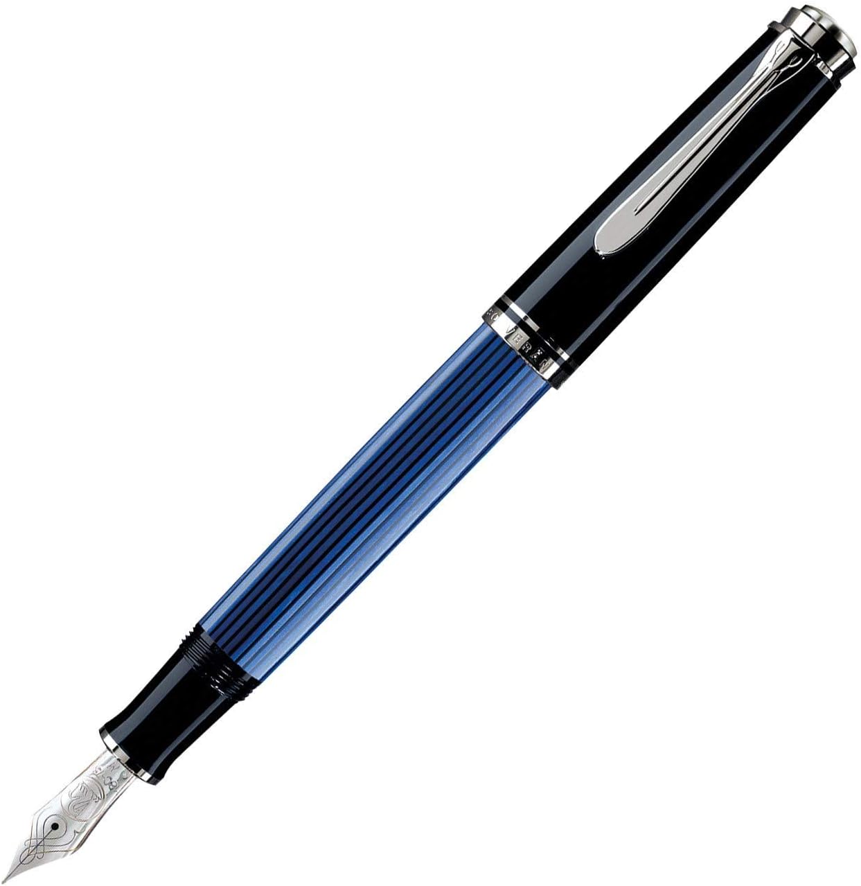 Pelican M805 Fountain Pen, M, Medium Point, Blue Stripes, Souberene