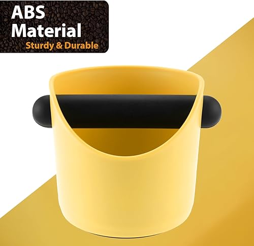 Miniatura 4 de Caja de café expreso, 4.3 pulgadas, absorbente de golpes, duradera, estilo barista, con barra de golpeo extraíble y base antideslizante para