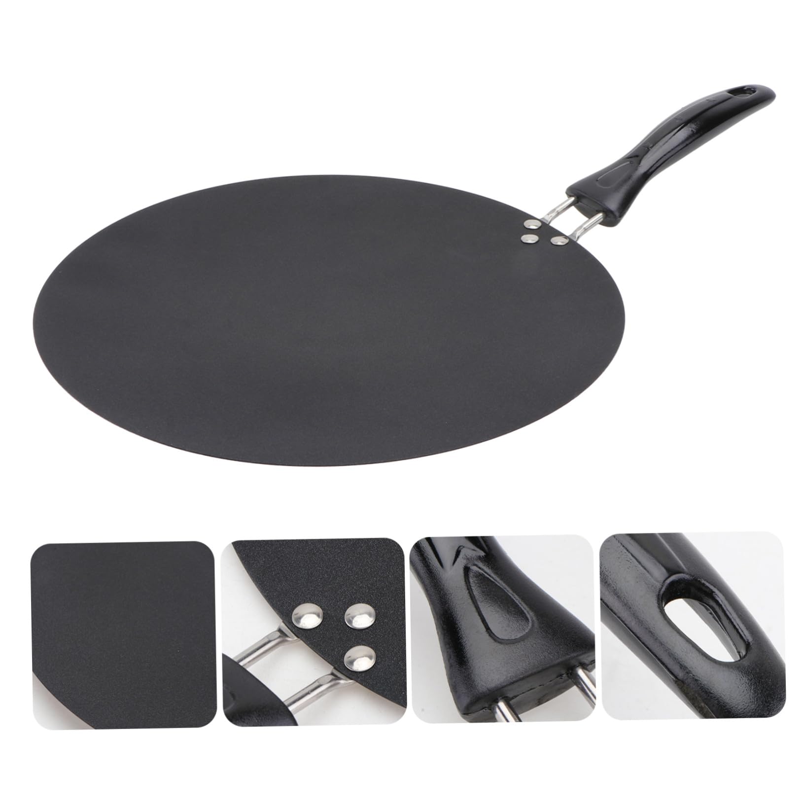 Cabilock Sartén Antiadherente Hierro para Tortillas y Bistec, Compatible Inducción y Gas, Tamaño Mediano, Utensilio Cocina Doméstica para Freír y Asar, Uso en Hogar