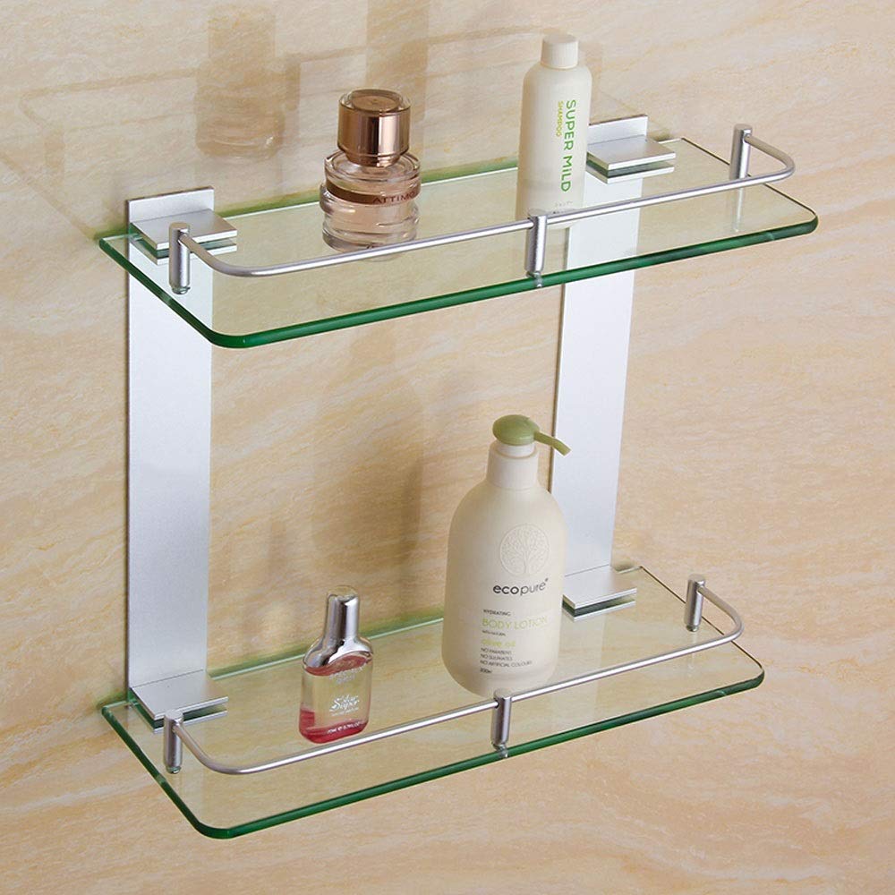 Douche Shelfantique Brons Badkamer Tweelaags Mand Hoekrek Driehoek Doucherek, Aluminium Europese Stijl Badkameraccessoires | Badkamerrek