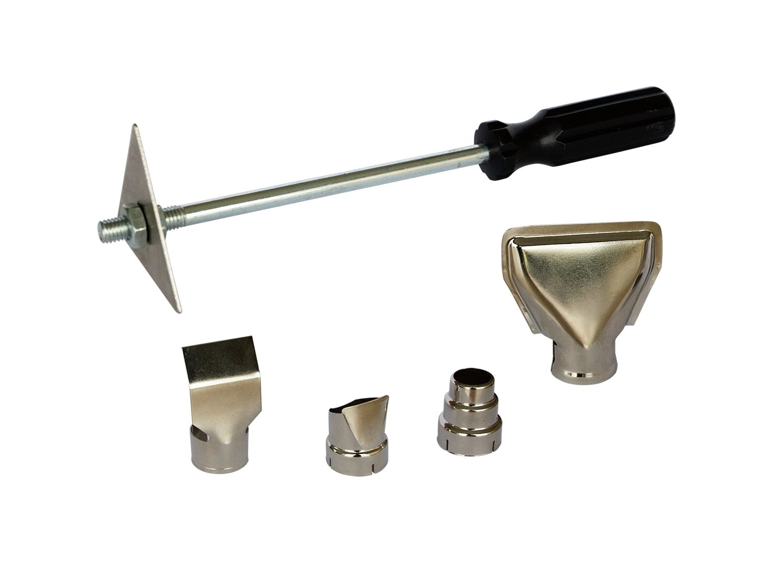SALKI | Kit Pistola de Aire Caliente HSK 2000W 2E | Kit Soplador de Aire Caliente de 2000W con 4 Boquillas y Raspador | 2 Niveles de Potencia | Temperatura del Aire 450-600 °C | Cable 2 Metros