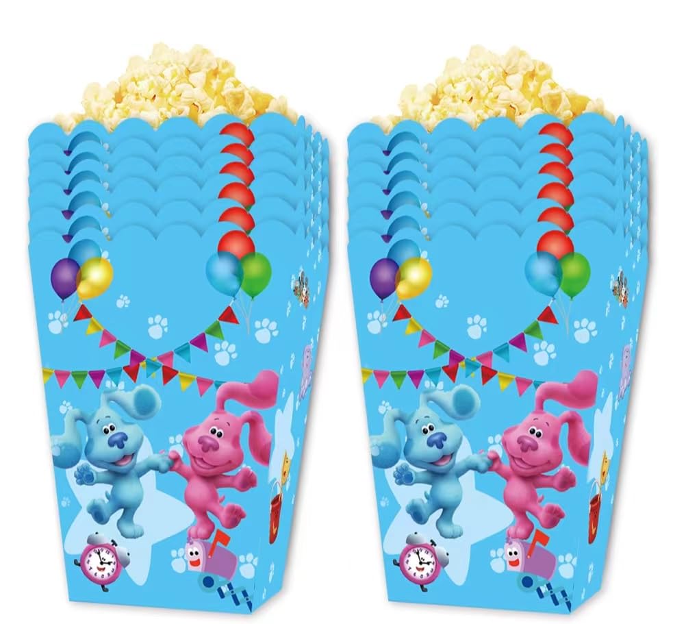 12pcs Blue Dog popcorn Box party suppliers Birthday Party Decorations The Me