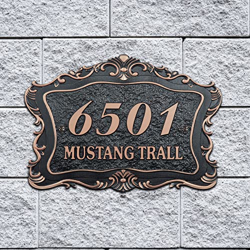 Custom Address Plaque House Number Sign Olympic - Personalized Home Address Plate,Street Name Garden Brick Wall Sign - Any Numbers And Multi-Colors - 911 Visibility 9.8 X 7.8 Inches #TOP4