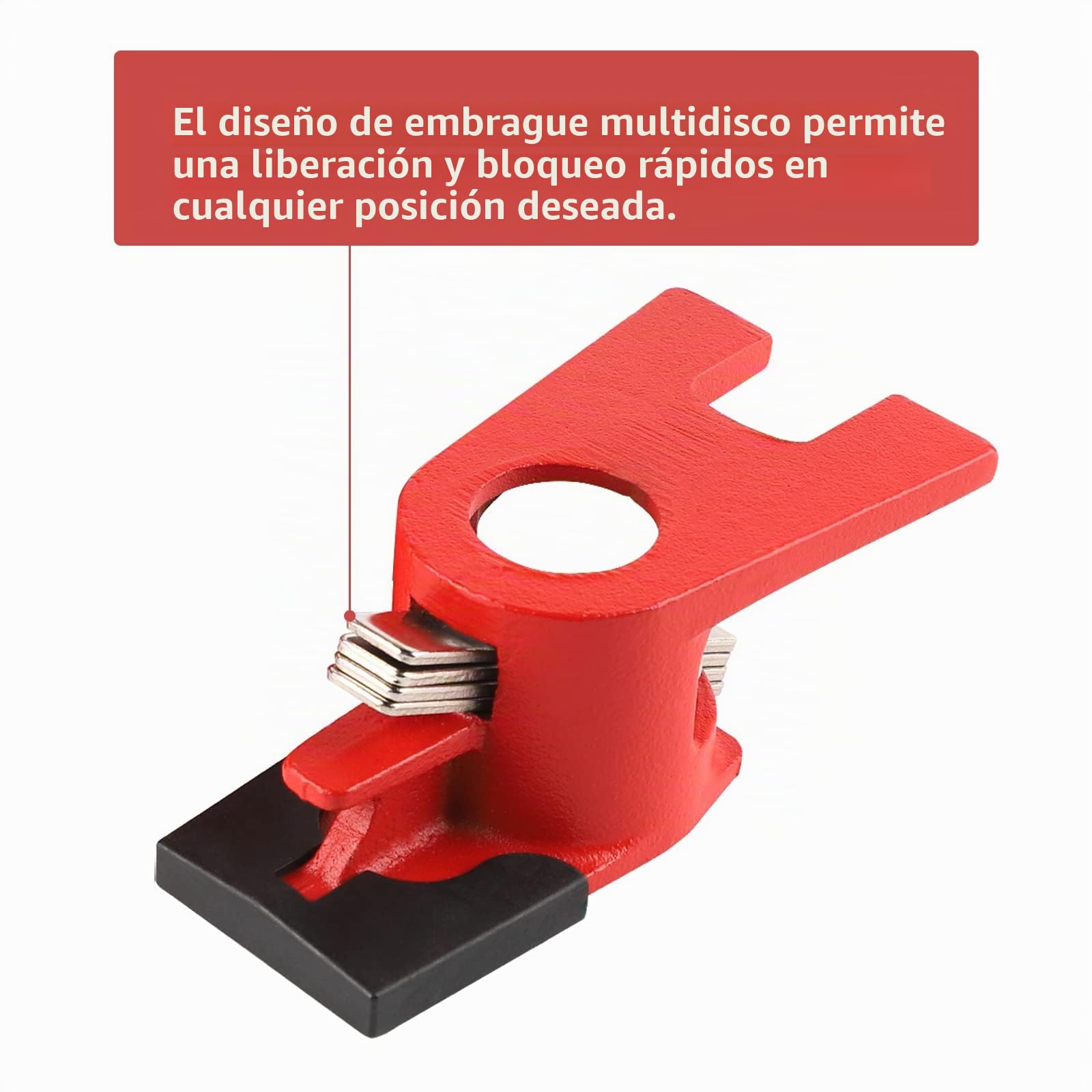 4 Piezas Abrazadera de Tubo para Carpintería, 3/4 '' Juego de abrazaderas de metal de madera, 26,5mm Juegos Juego de Abrazaderas de Metal Madera Hierro liberación rápida (Mate)