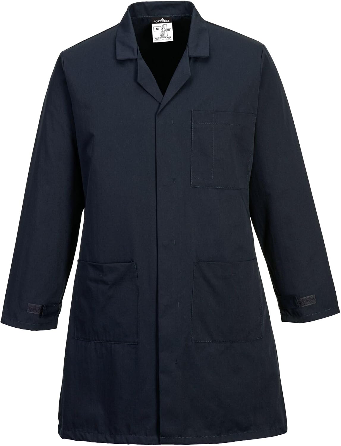 Portwest AS10 Anti-Static ESD Coat Carbon Fiber Fabric Concealed Stud Front EN Certified Lightweight Storage Pockets EPA Safe