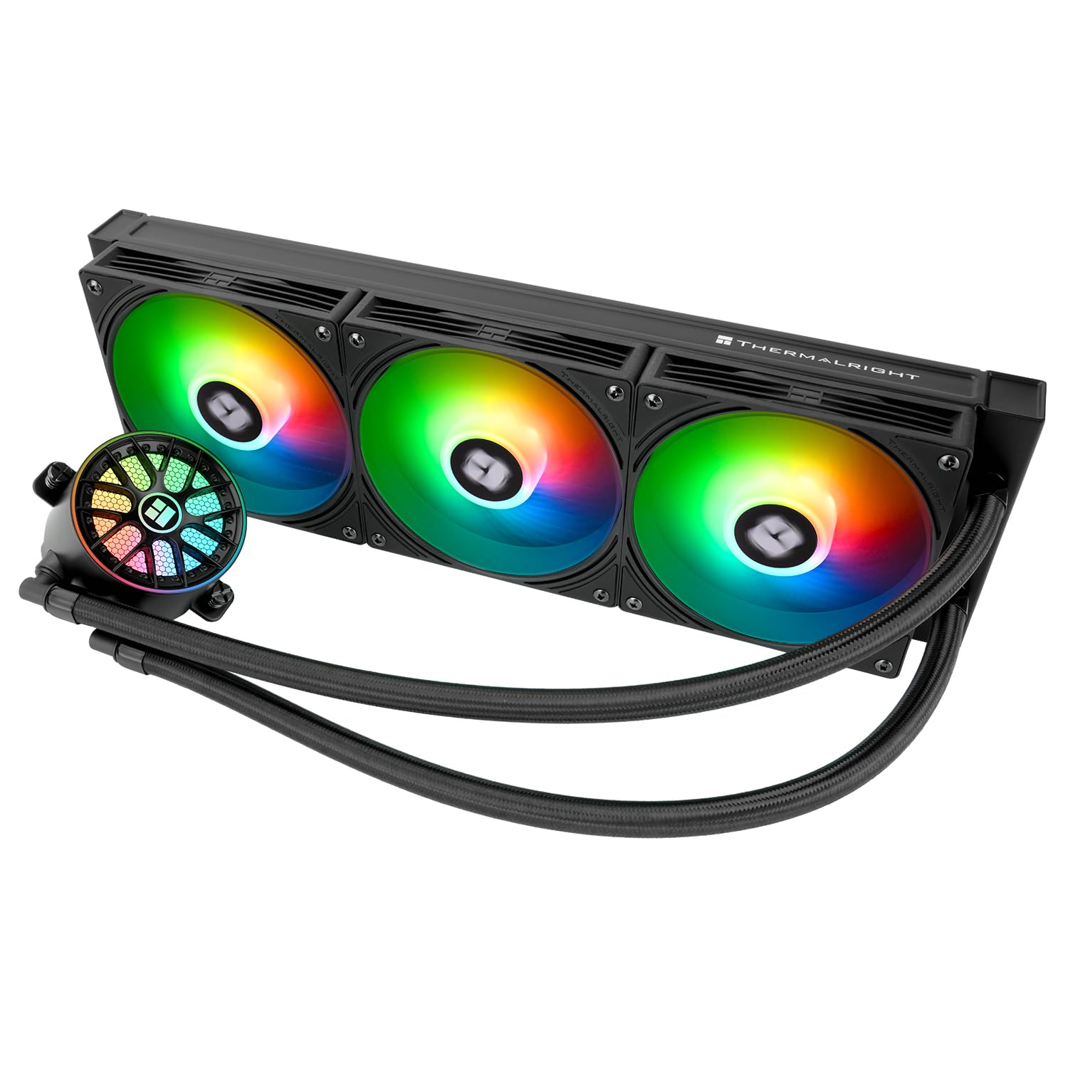 Thermalright AQUA ELITE 360 V6 ARGB BLACK CPU Liquid Cooler-360mm AIO,PWM Pump,for AM4/AM5, Intel LGA1851/1700,Direct Connection to Motherboard-image-4