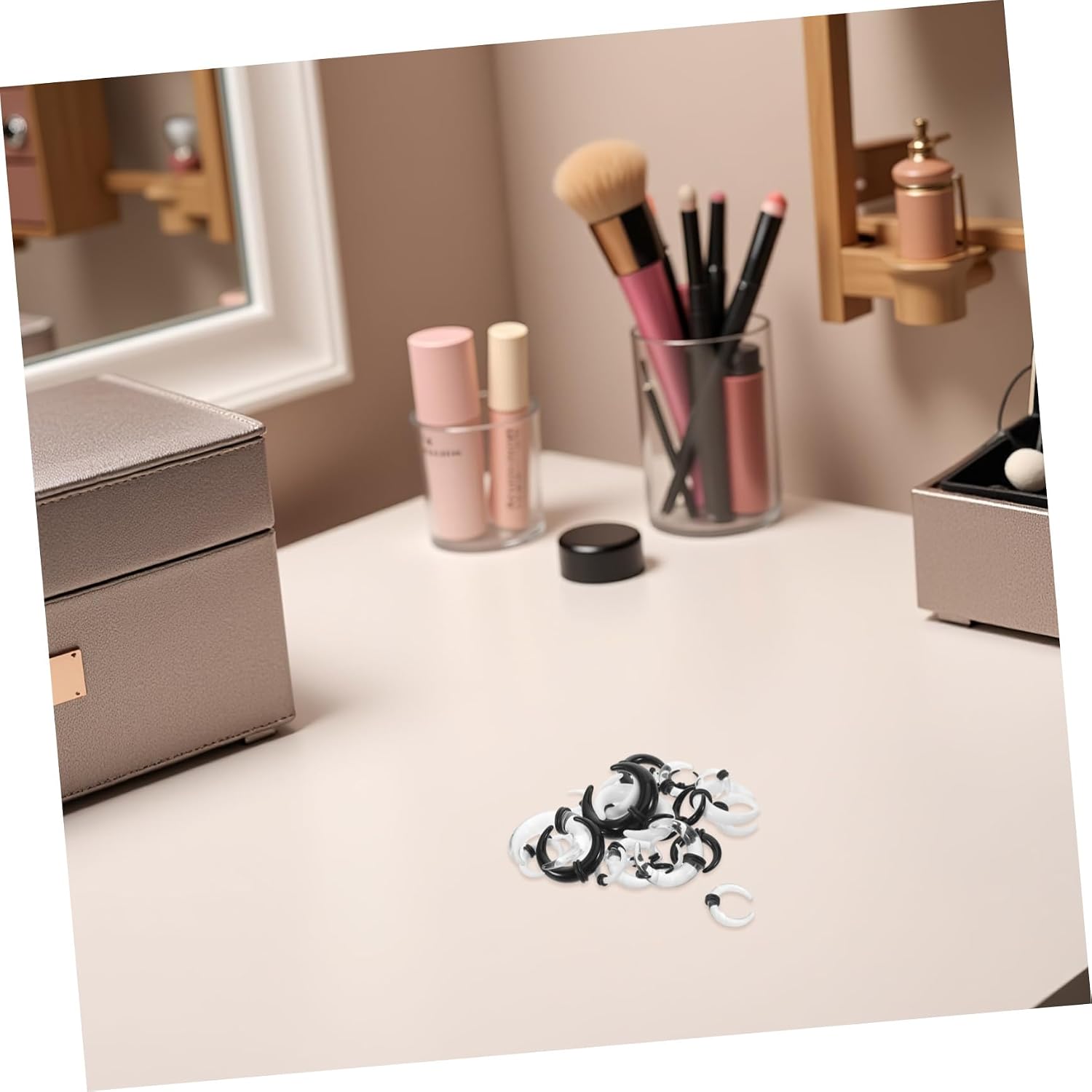 Septum Pincher Tapers C Shape Acrylic 27pcs Rings for Men Women