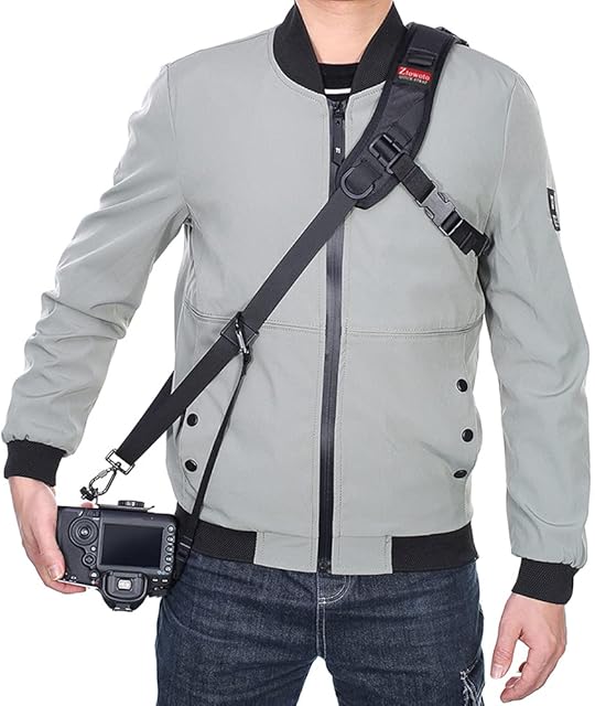 ztowoto Camera Strap Adjustable and Comfortable Neck Shoulder Strap with Safety Tether and Lens Cleaning Cloth for DSLR SLR Camera