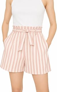 Luxrio Striped Cotton Blend Shorts for Women Price In India