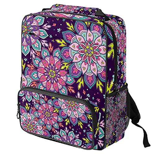 Sac de travail tendance avec imprimé mandala violet unique