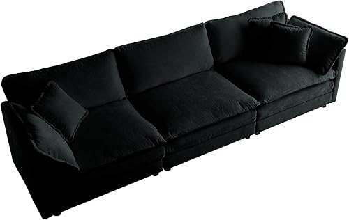 Miniatura 6 de U-Shaped Sectional Couches Sofa with Reversible Footrest, 5-Seater Modular Couch Convertible Corner Sofa Bed, Modern Minimalist Soft L Shaped Couch