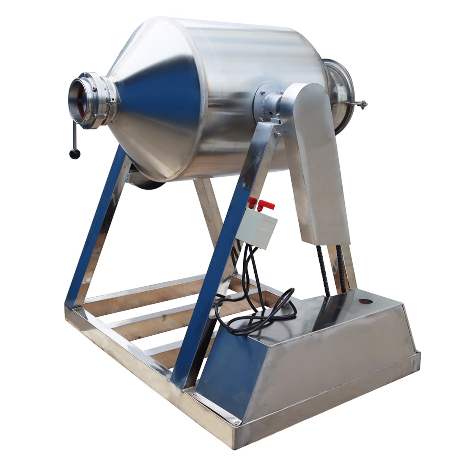 WYDDDARY Dry Powder Mixer 200L Powder Mixer Blender Machine 360°Rotation Stainless Steel Powder Mixing Machine Granule Food Powder Drum Mixer Machine 220V 3KW