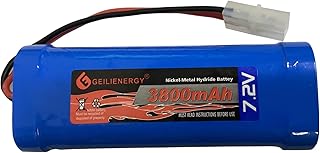 QBLPOWER 3800mAh 7.2V Ni-Mh Rechargeable Battery Pack for Rc Racing Car Boat Tank (1 Pack 7.2V 3800mAh Battery)