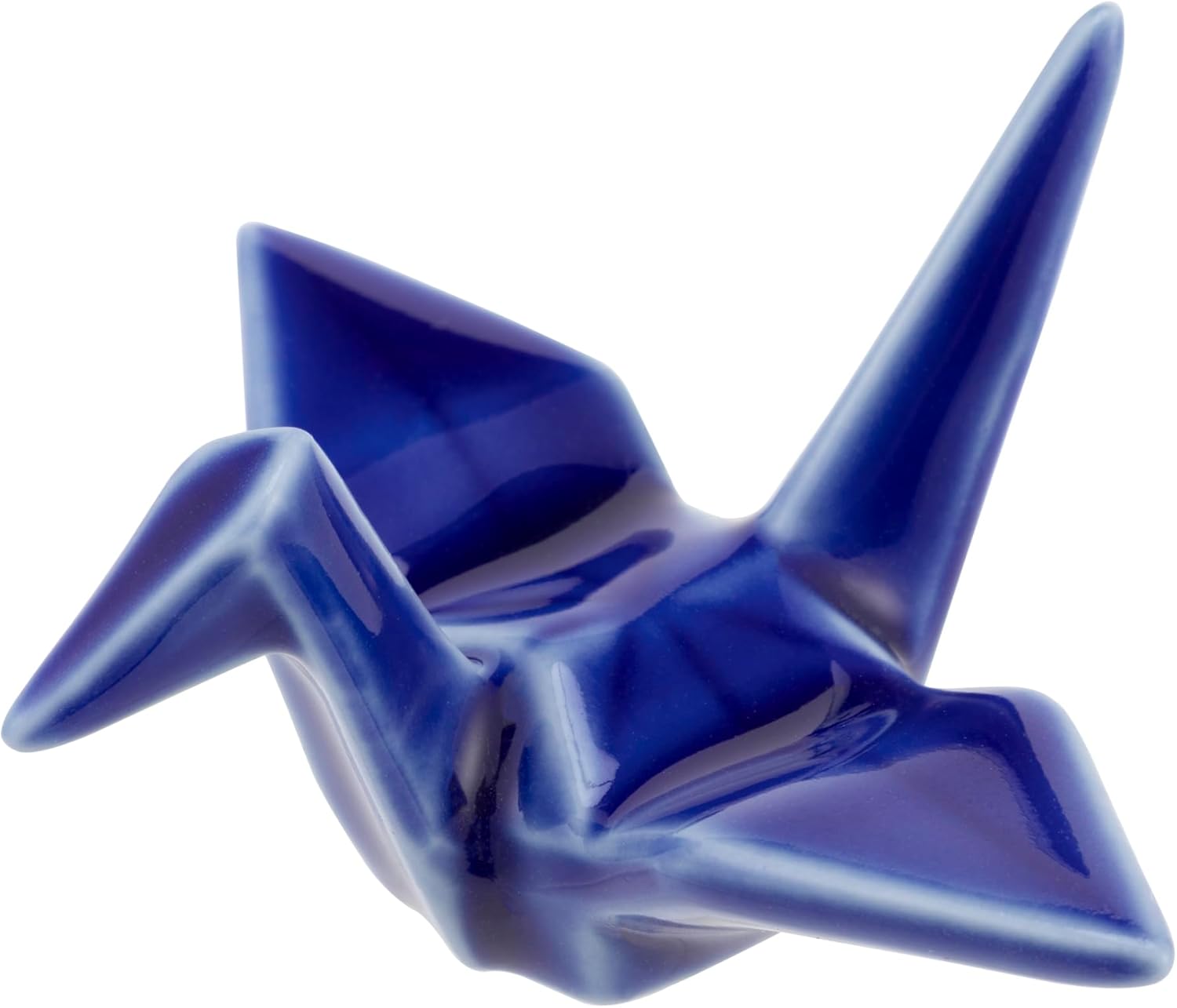 Tatara 23514 Chopsticks Rest Folding Crane Chopsticks Rest Navy Blue Porcelain Made in Japan