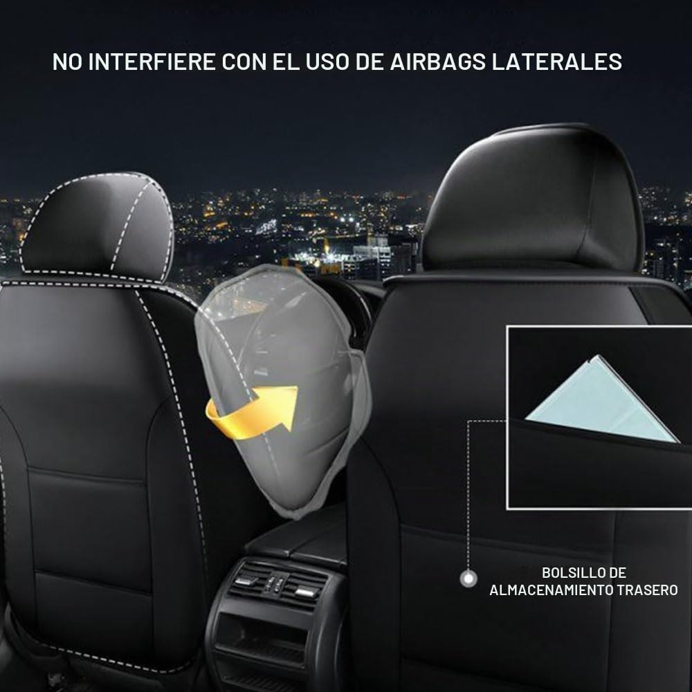 Juego de 2 fundas universales para asientos delanteros de coche, impermeables, de piel sintética, para Audi A1 8X1 8XK A3 8P 8 V 8 L Sportback A4 8K2 B8 b6 b7 b8 A6 Q3 Q5 Q7 SQ5 SQ5