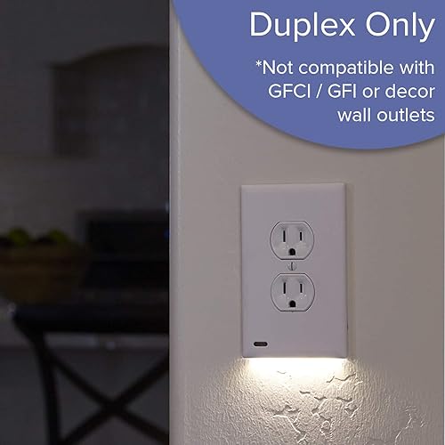 Miniatura 2 de SnapPower GuideLight 2 - Paquete de 3 unidades - Luz nocturna - Placa de pared de toma de corriente con luces LED nocturnas - Sensor de