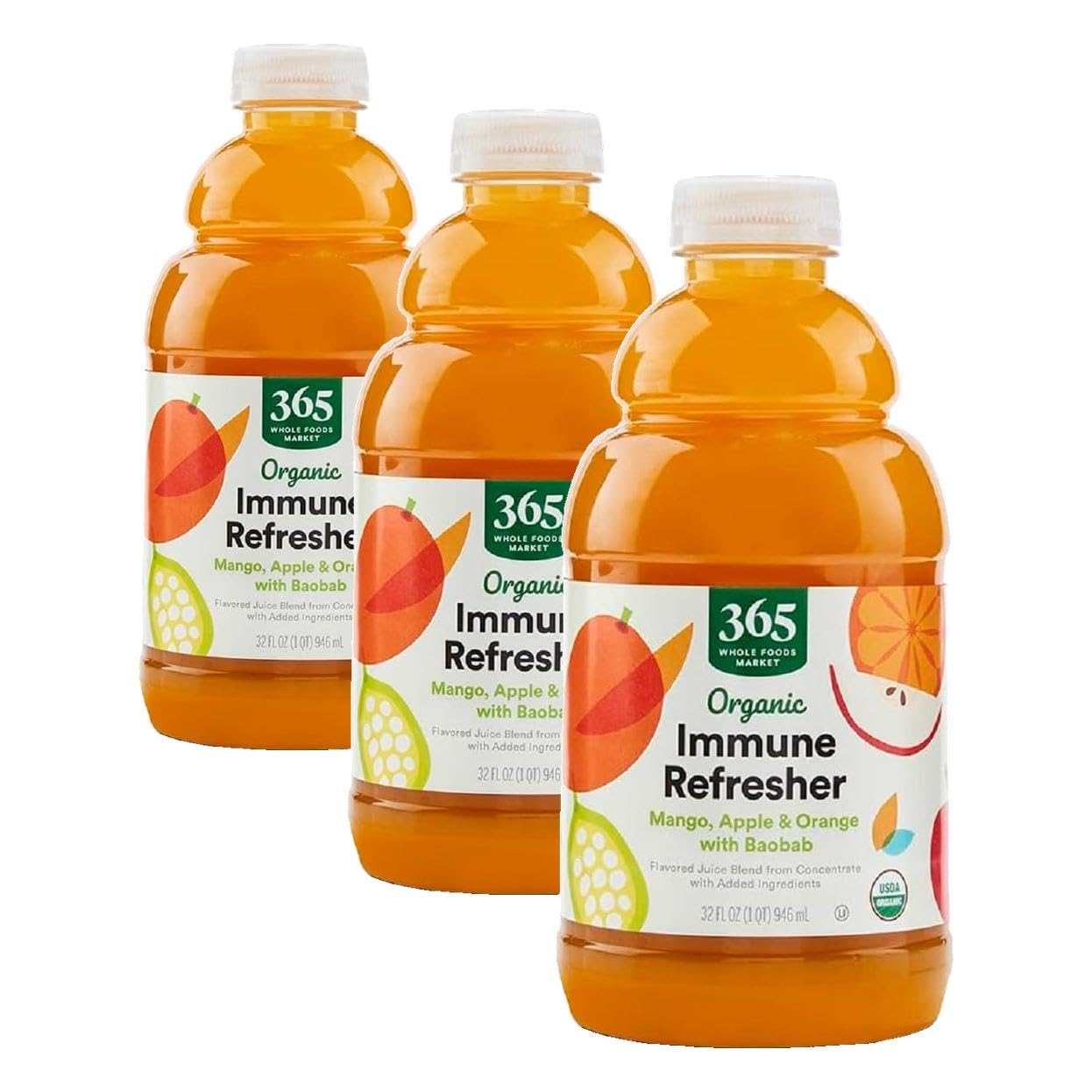 365 by Whole Foods Market, Organic Carrot and Orange Juice with Turmeric, Immune Refresher, 32 Fl Oz (Pack of 6) image 4