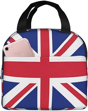 British England Uk Union Jack Flag Lunch Bag For Unisex Reusable Insulated Lunch Box Large Capacity Reusable Insulated Cooler
