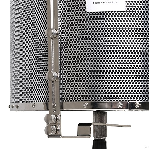 LyxPro VRI-20 Protetor de microfone portátil com isolamento de espuma acústica e absorção de som, pa