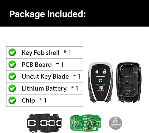 Miniatura 6 de Keylessbest Reemplazo para Chevrolet Cruze XL7 Sonic Volt Bolt Spark Key Fob Control remoto HYQ4AA 5 botones 315MHz 2017 2018 2019 2020