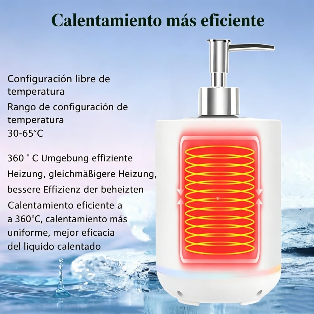 Calentador de Aceite de Masaje Blanco con dos Dispensadores de Aceite para spa Dispensador de Botellas y Calentador de Lociones Pantalla LED de Botellas de Gel aparato Calefactor Para Salones