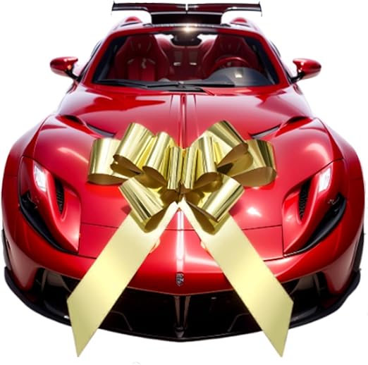 30 inch Car Bow,Giant Gift Bow for Car,Big Bow for Car Huge Car Bow,Big Bow for Gifts-Gold