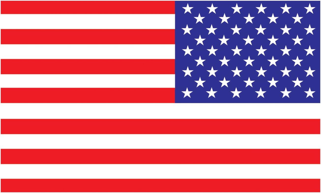 Reverse American Flag US Flag 3x5 Vinyl Decal Sticker for Cars Trucks Laptops etc... Red White and Blue