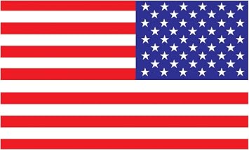 Reverse American Flag US Flag 3x5 Vinyl Decal Sticker for Cars Trucks Laptops etc... Red White and Blue