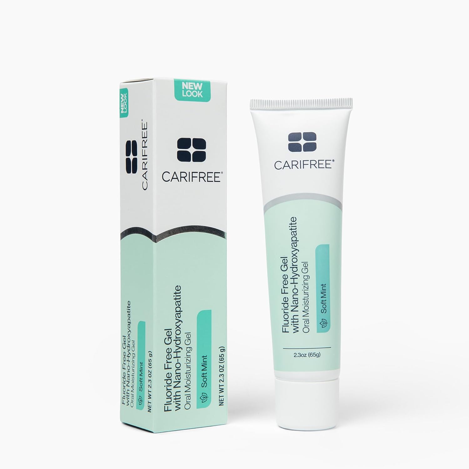 CariFree Fluoride Free Gel, Mint Flavored, Nano Hydroxyapatite Toothpaste, Neutralizes pH, Freshens Breath & Moistens Mouth, Dentist Recommended for Oral Care, (2.3 Ounce (Pack of 2), Soft Mint