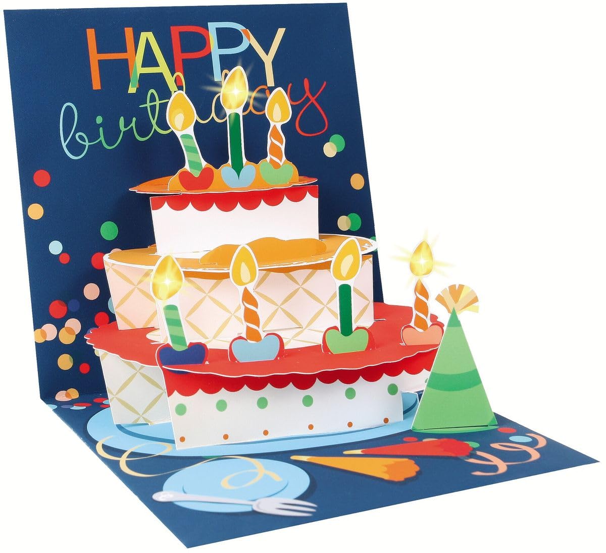 Tarjeta De Cumpleaños 3D Tarjeta De Regalo En Forma De Pastel Con Música Y Luz Para Fitas Y Saludos - China Tarjeta De Felicitación, Tarjeta De Invitación