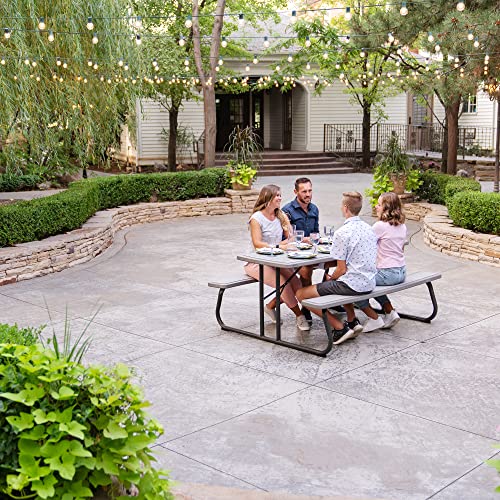 Lifetime Folding Picnic Table, 6-Foot, Gray #TOP6
