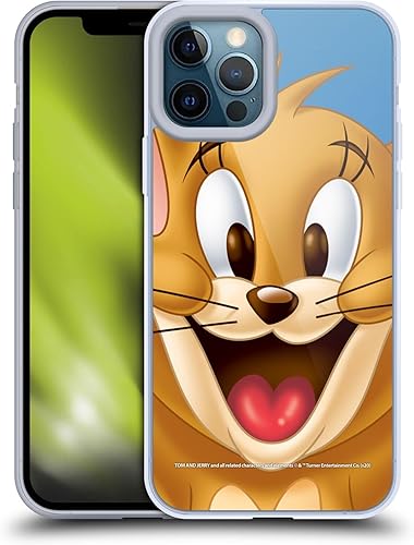 Head Case Designs Funda de gel suave con licencia oficial de Tom and Jerry Jerry Full Face compatible con Apple iPhone 12 Pro Max