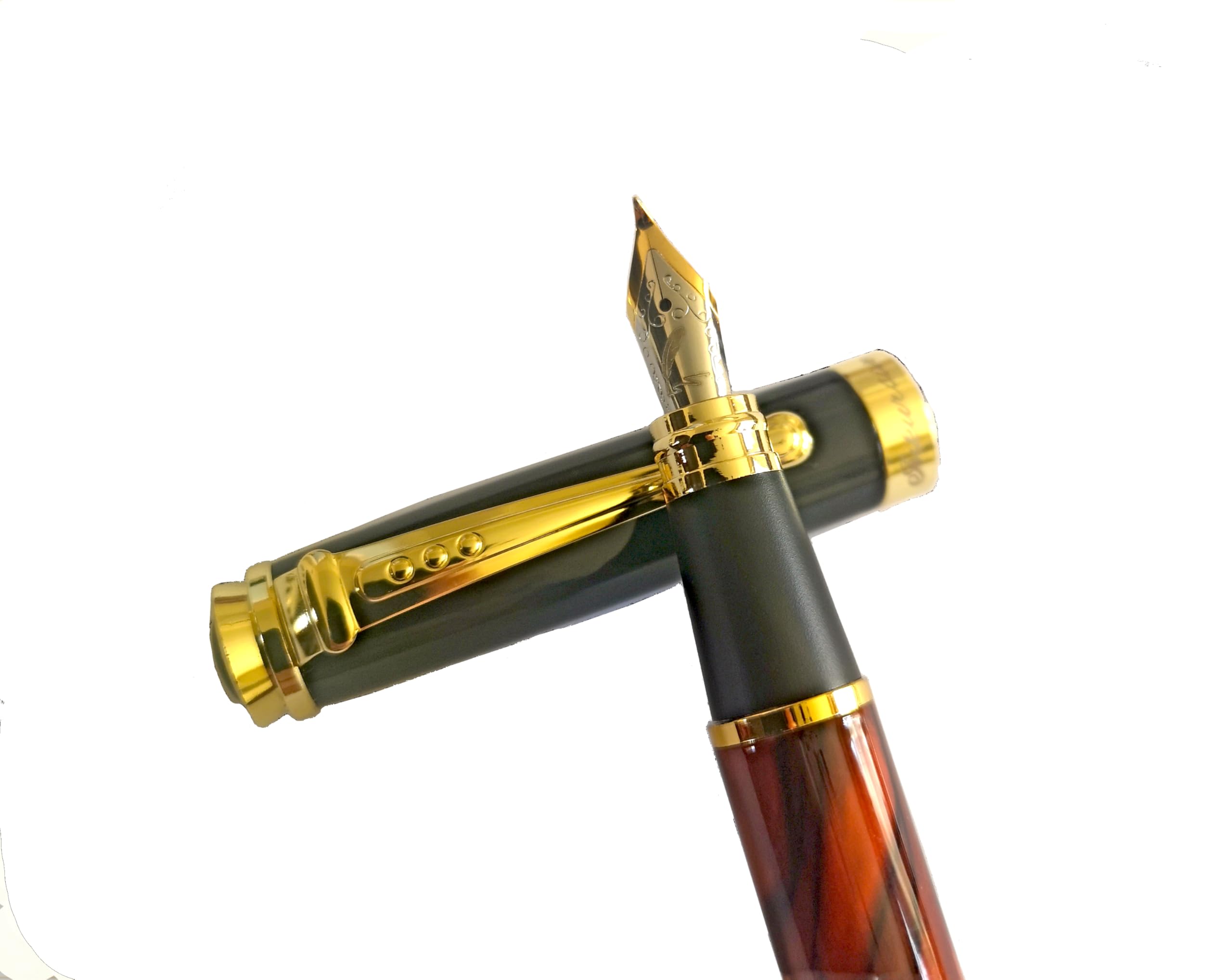 Clear Demonstrator Fude Italic Nib Rainbow Nib Fountain Pen For