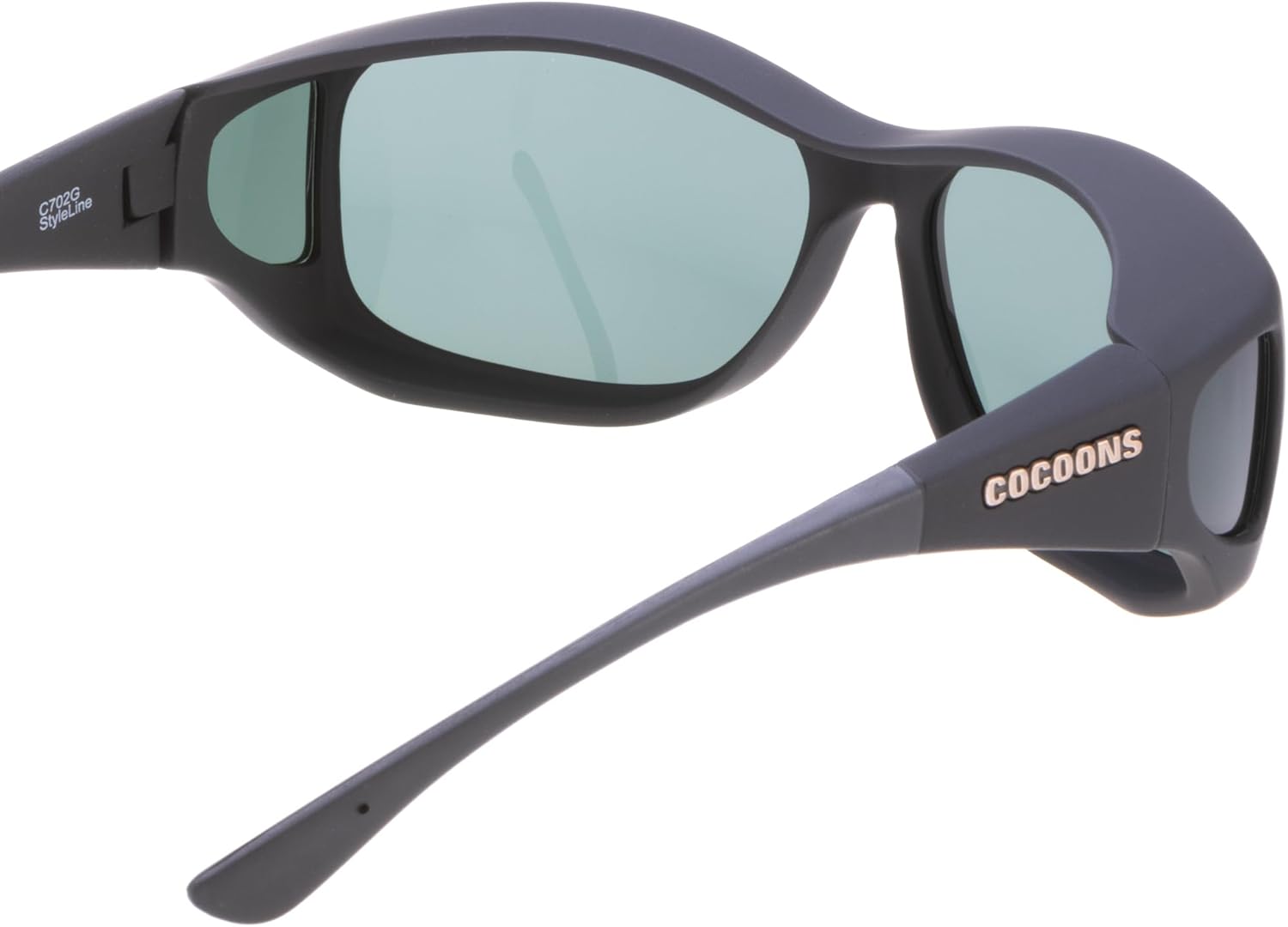 Cocoons Photochromic Polarized Fitover Mx Styleline C702GPC Polarized Rectangular Sunglasses