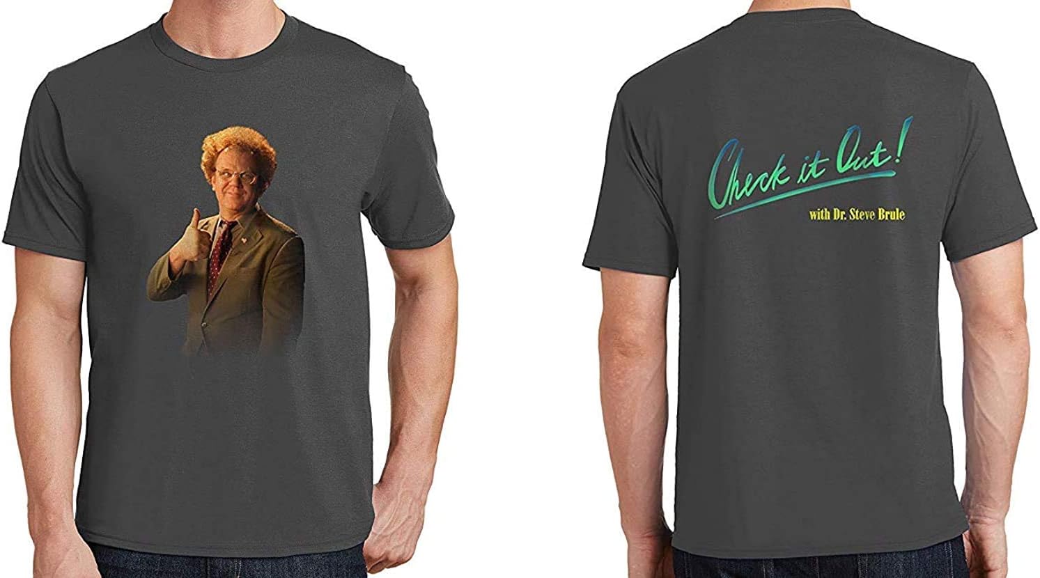 Joom-TS Inspired Funny T-Shirt Dr. Steve Brule 2-Sided Mens T-Shirt Check it Out! Logo