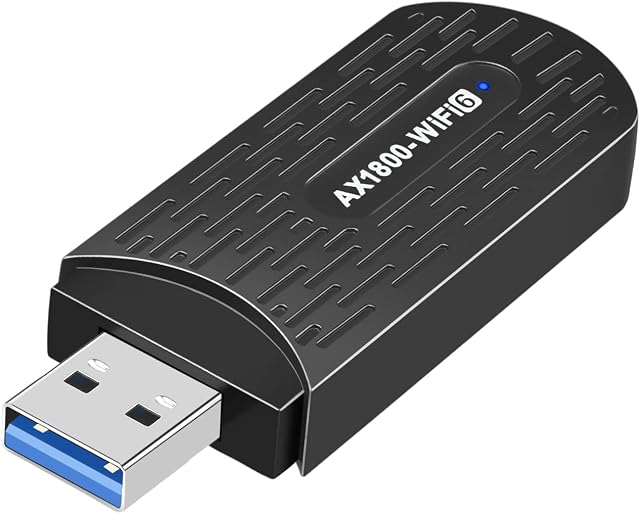 USB Wifi Dongle for PC,AX1800Mbps USB3.0 Dual Band,2.4GHz/574Mbps and 5GHz/1201Mbps High Speed Wireless Network Adapter for PC,Laptop,Desktop,Support With Windows10/11