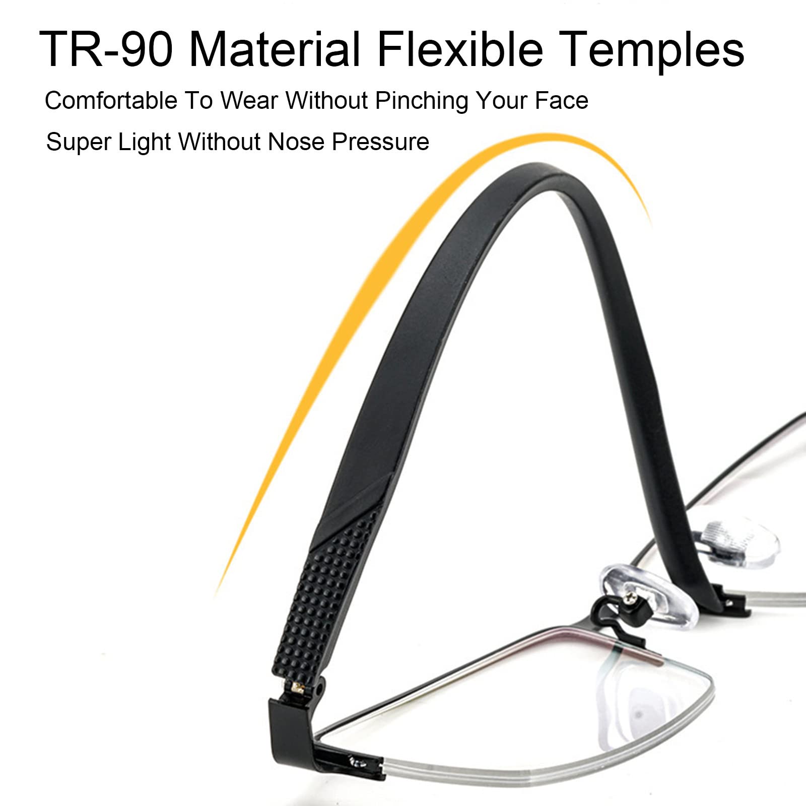 Gafas de Lectura para Hombre Fotocromáticas Business TR Metal Medio Marco HD Ancianos Gafas de Sol para Exteriores Lectores solares +1.0 a + 3.0, GunColor-+3.00
