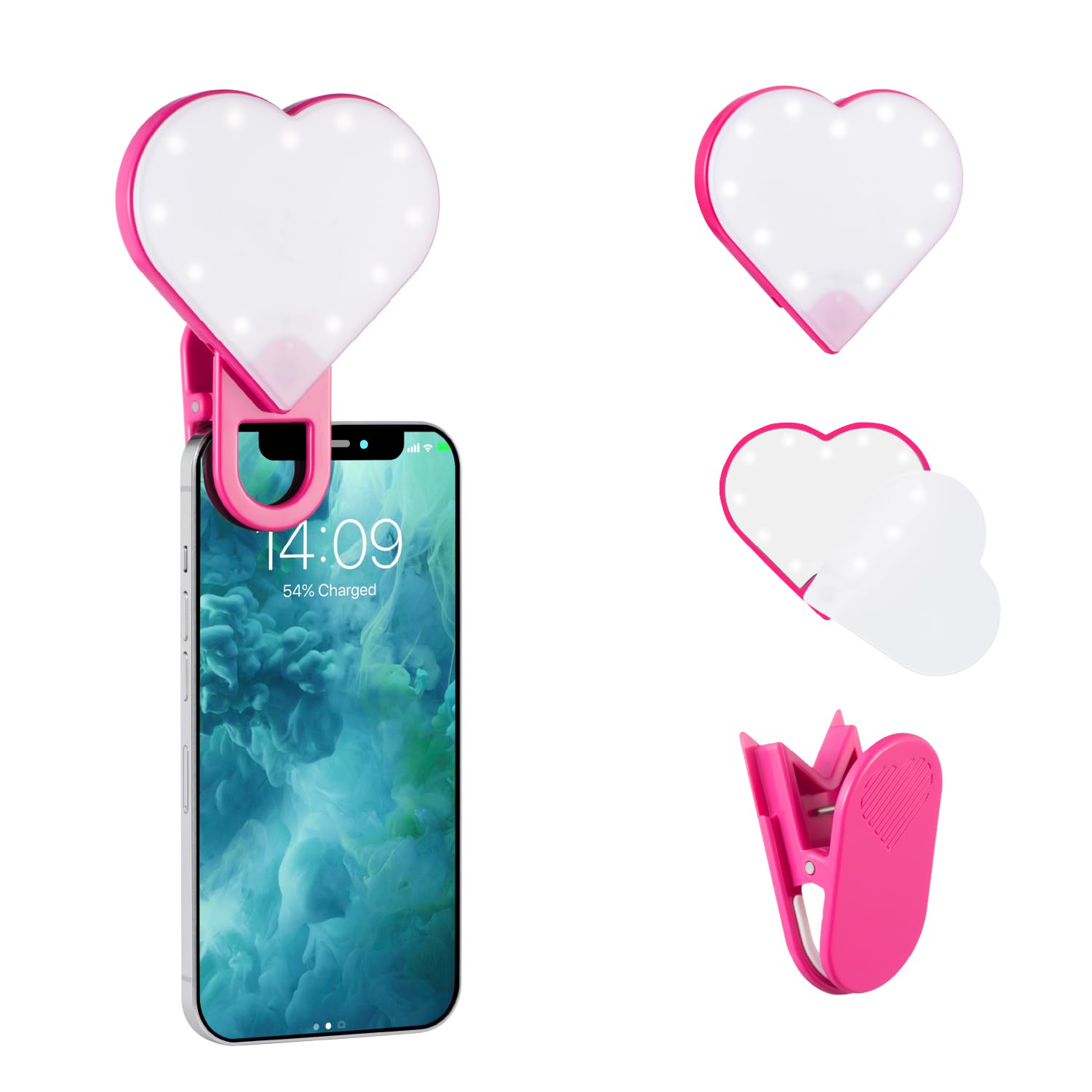 Amazon.com: Riki Sweetheart Clip-On LED Makeup Mirror and Selfie