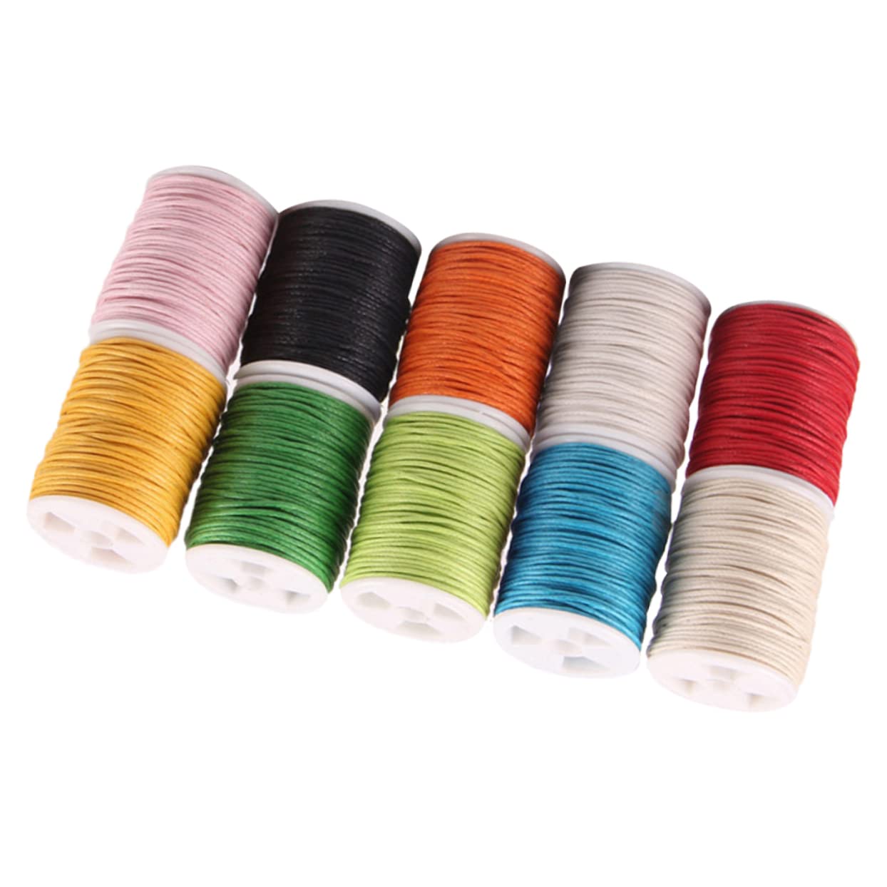STOBOK 2 Sets 1 Mm X 10 M Gewachste Baumwollstrickschnur Robustes Geflochtenes Seil Zum Dekorieren Basteln Präsentieren Binden 10 Stück * 2