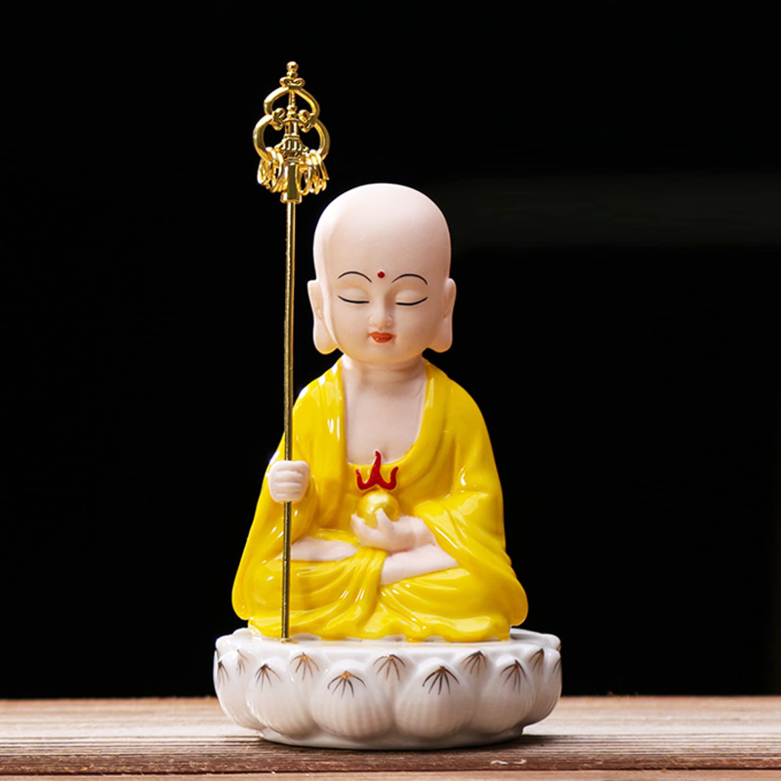 Dytartzx Ceramic Figurine Religious Buddha Statue Sculpture Ceramic Ornament Arts Hotel Home Decor Office Gift