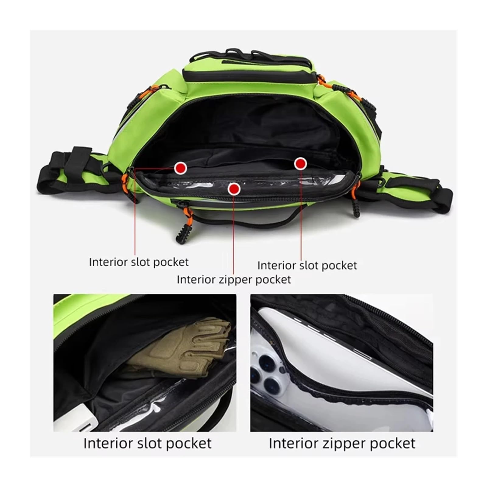 KLVN Kempingowa torba biodrowa na klatkę piersiową podróżna torba na plecy dla mężczyzn jazda na rowerze piesze wycieczki outdoorowe sport crossbody Molle taktyczny pas wędkarski saszetka, Czarny