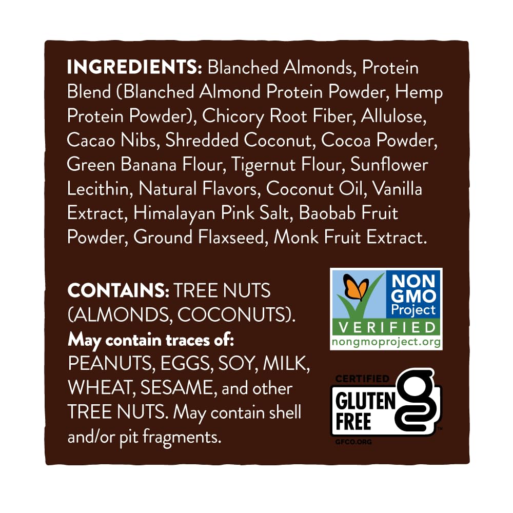 Human Food Bar | Chocolate Almond Coconut flavored Nutrition Bar (12 Count)