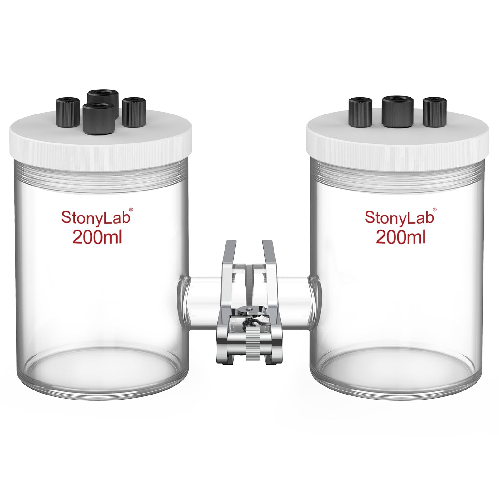 Celdas Electrolíticas Tipo-H de Vidrio Borosilicato 200 ml