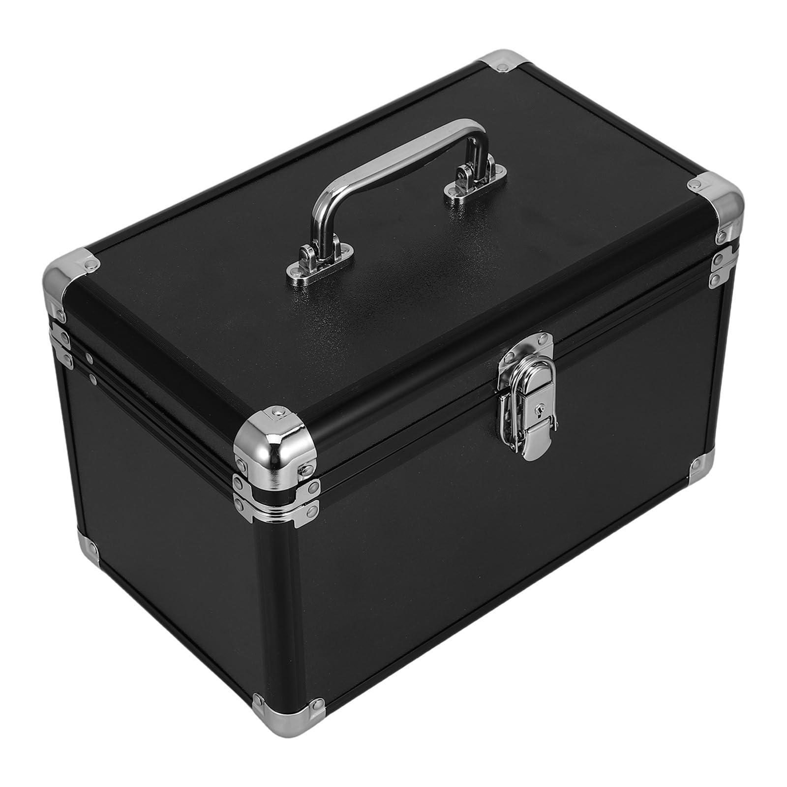 Tragbarer Werkzeugkasten mit Aluminiumrahmen und 2 Fächern für Nähzubehör