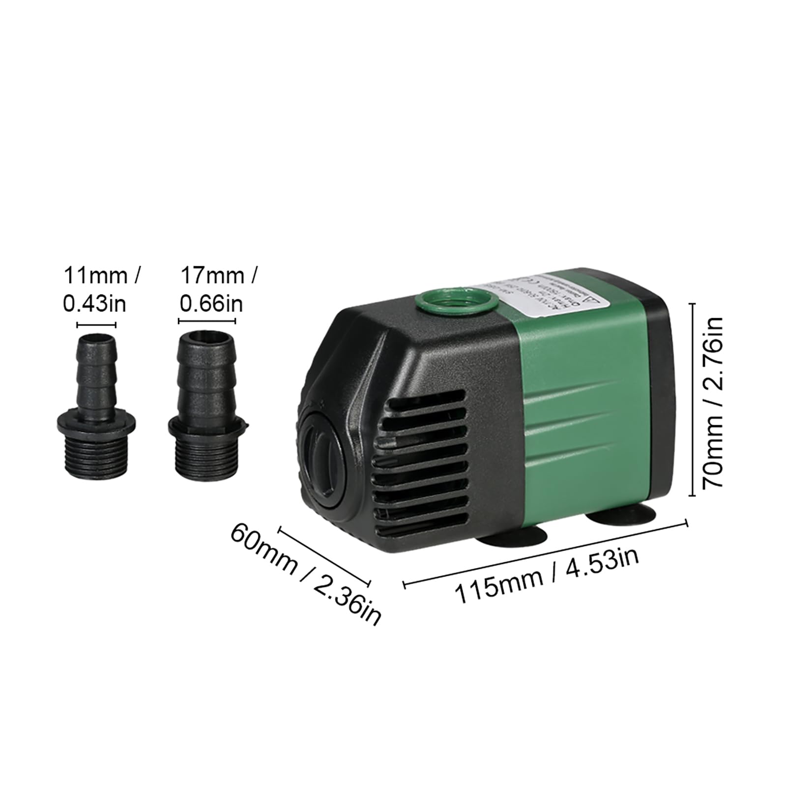 Bomba de Agua Sumergible, Ultra Silencioso 1500L / H 25W Bomba de Agua Limpiable para Fuentes de Mesa de Acuario Pond Water Gardens y Sistemas hidropónicos con 2 boquillas AC220-240V