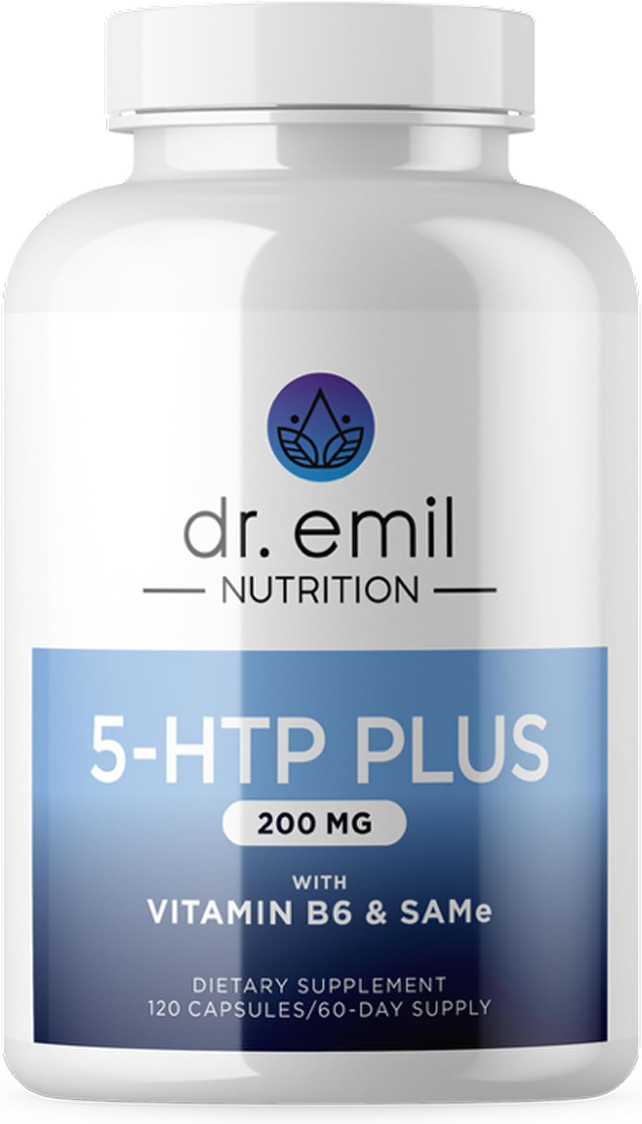 Dr. Emil 200MG 5-HTP Plus, Mood & Sleep, L-Tryptophan, B6, SAM-e, 120 Count