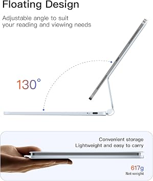 Inateck for iPad (A16) 11th/10th Case with Keyboard, Floating Cantilever