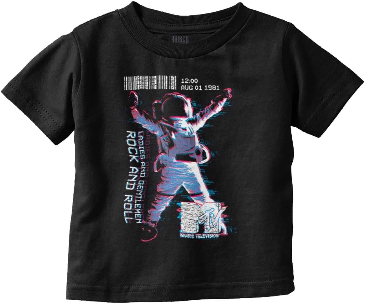 MTV Glitch Rock and Roll Moon Man Toddler Boy Girl T Shirt